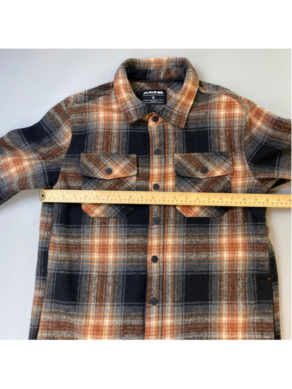 DAKINE Shirt Jacket Mens Small Plaid Flannel Utility Gorpcore Skater Grunge Mint - Picture 7 of 11